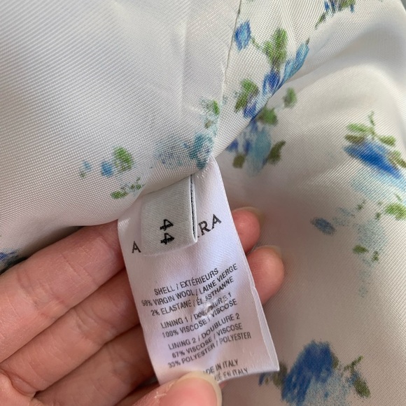 Altuzarra Cream Stretch Wool Two-Button Tailored Blaze - Picture 8 of 8